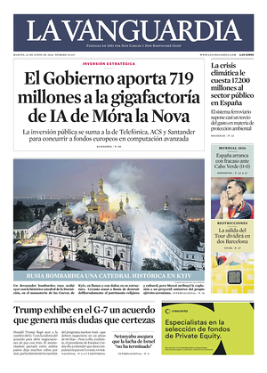 Prima pagina La Vanguardia di oggi - Quotidiano regionale
