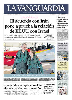 Prima pagina La Vanguardia di oggi - Quotidiano regionale