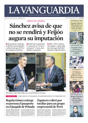 Prima pagina La Vanguardia di oggi - Quotidiano regionale