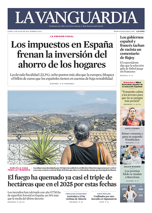 Prima pagina La Vanguardia di oggi - Quotidiano regionale