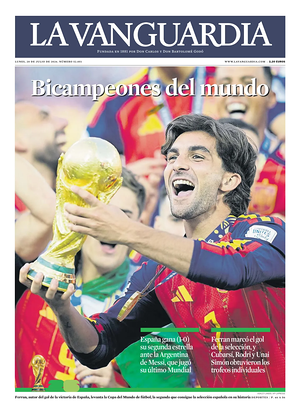 Prima pagina La Vanguardia di oggi - Quotidiano regionale