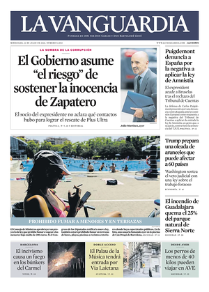 Prima pagina La Vanguardia di oggi - Quotidiano regionale