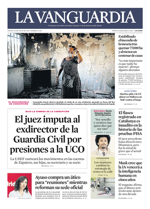Prima pagina La Vanguardia di oggi - Quotidiano regionale
