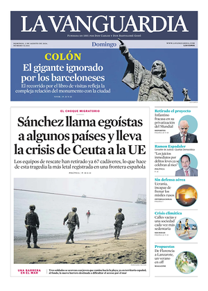 Prima pagina La Vanguardia di oggi - Quotidiano regionale