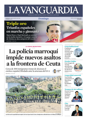 Prima pagina La Vanguardia di oggi - Quotidiano regionale