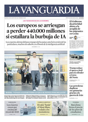 Prima pagina La Vanguardia di oggi - Quotidiano regionale