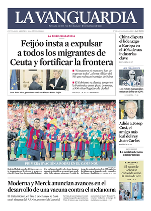 Prima pagina La Vanguardia di oggi - Quotidiano regionale