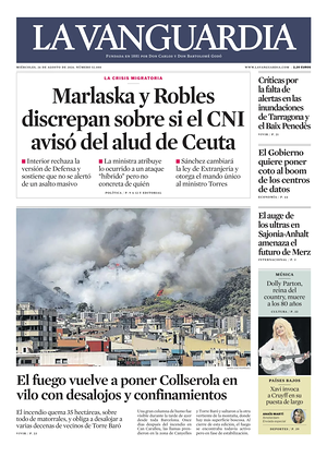 Prima pagina La Vanguardia di oggi - Quotidiano regionale