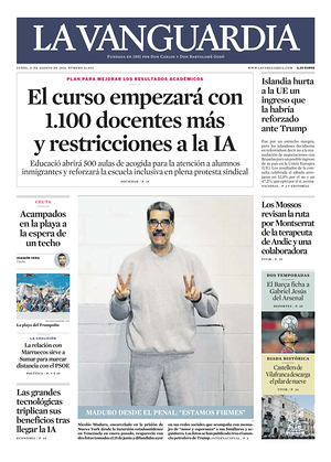 Prima pagina La Vanguardia di oggi - Quotidiano regionale