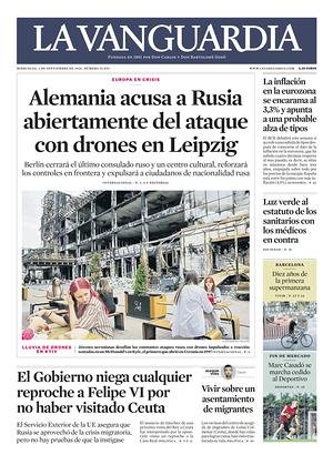Prima pagina La Vanguardia di oggi - Quotidiano regionale