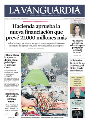Prima pagina La Vanguardia di oggi - Quotidiano regionale