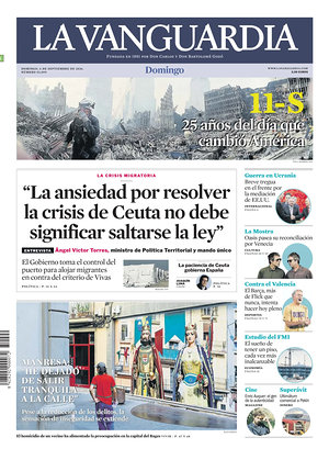 Prima pagina La Vanguardia di oggi - Quotidiano regionale