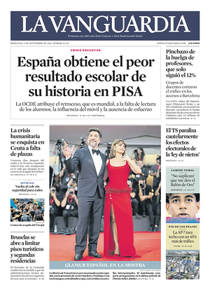 Prima pagina La Vanguardia di oggi - Quotidiano regionale
