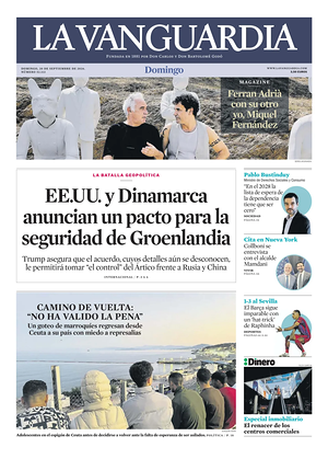 Prima pagina La Vanguardia di oggi - Quotidiano regionale