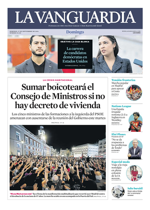 Prima pagina La Vanguardia di oggi - Quotidiano regionale