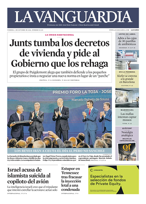 Prima pagina La Vanguardia di oggi - Quotidiano regionale