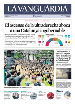 Prima pagina La Vanguardia di oggi - Quotidiano regionale
