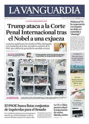 Prima pagina La Vanguardia di oggi - Quotidiano regionale