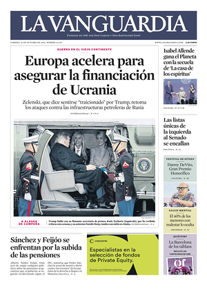 Prima pagina La Vanguardia di oggi - Quotidiano regionale