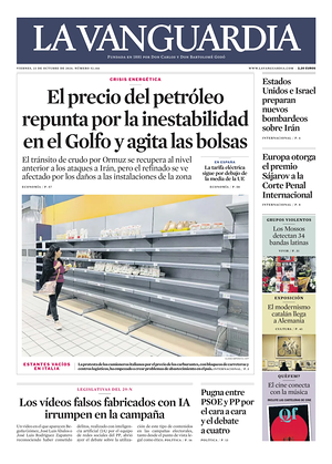 Prima pagina La Vanguardia di oggi - Quotidiano regionale