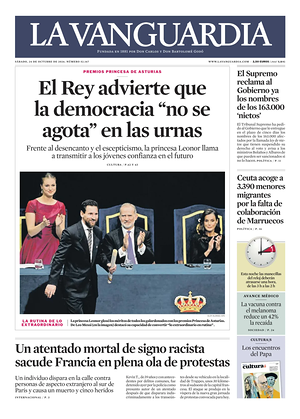 Prima pagina La Vanguardia di oggi - Quotidiano regionale
