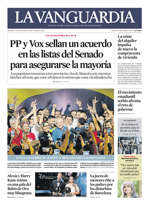 Prima pagina La Vanguardia di oggi - Quotidiano regionale