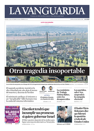 Prima pagina La Vanguardia di oggi - Quotidiano regionale