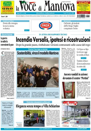 Prima pagina La Voce di Mantova di oggi - Quotidiano regionale
