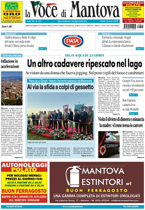 Prima pagina La Voce di Mantova di oggi - Quotidiano regionale