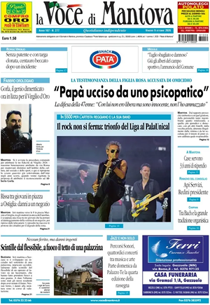 Prima pagina La Voce di Mantova di oggi - Quotidiano regionale