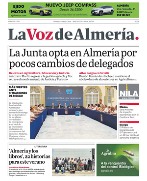 Prima pagina La Voz de Almería di oggi - Quotidiano regional
