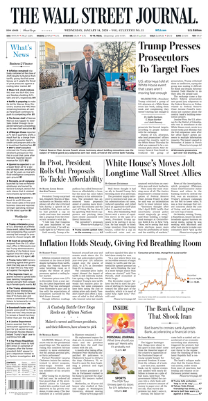 The Wall Street Journal prima pagina