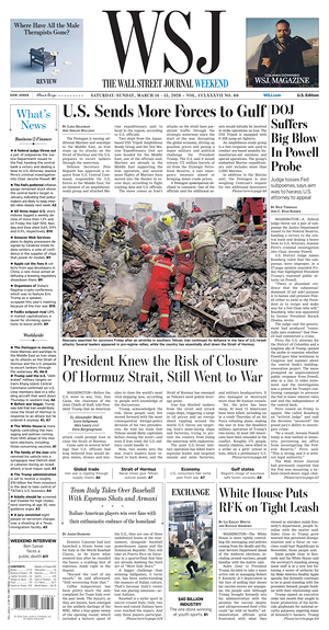 Prima pagina The Wall Street Journal di oggi - Quotidiano finanza