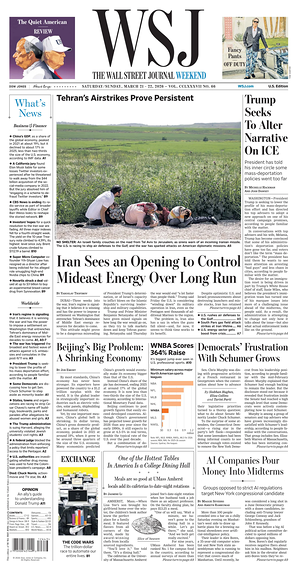 Prima pagina The Wall Street Journal di oggi - Quotidiano finanza