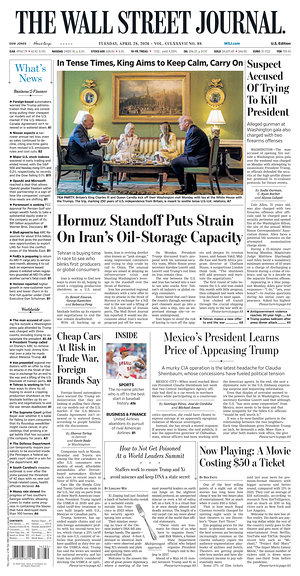 The Wall Street Journal prima pagina