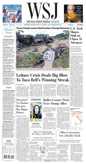 The Wall Street Journal prima pagina