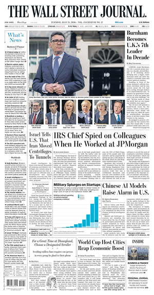 The Wall Street Journal front page