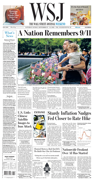 Prima pagina The Wall Street Journal di oggi - Quotidiano finanza