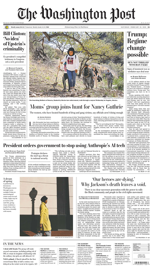 Prima pagina The Washington Post di oggi - Quotidiano estero