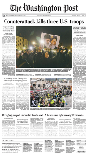 Prima pagina The Washington Post di oggi - Quotidiano estero