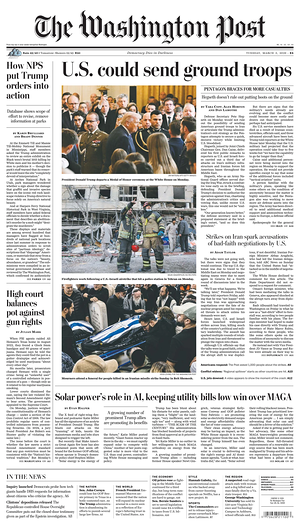 Prima pagina The Washington Post di oggi - Quotidiano estero
