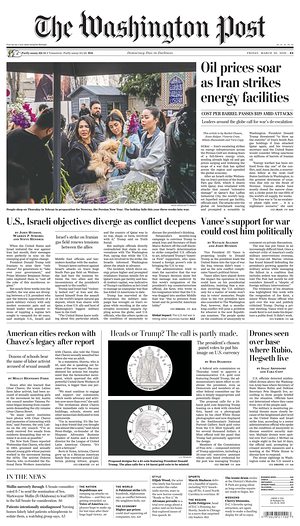 Prima pagina The Washington Post di oggi - Quotidiano estero