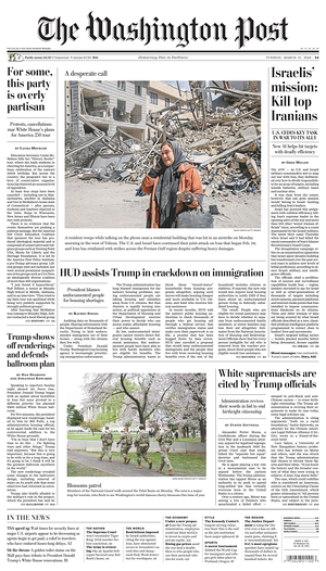 Prima pagina The Washington Post di oggi - Quotidiano estero