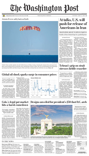 Prima pagina The Washington Post di oggi - Quotidiano estero