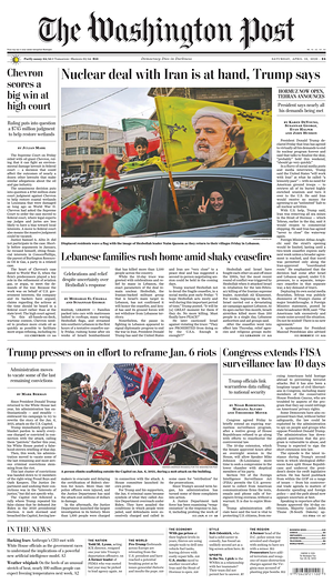 Prima pagina The Washington Post di oggi - Quotidiano estero