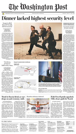 Prima pagina The Washington Post di oggi - Quotidiano estero