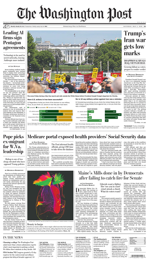 Prima pagina The Washington Post di oggi - Quotidiano estero