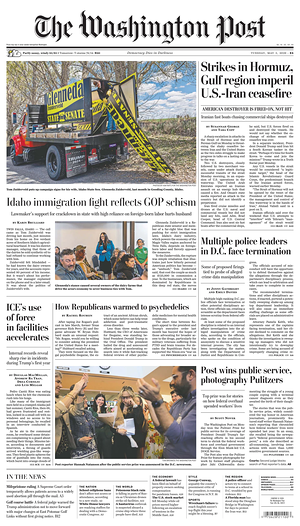 Prima pagina The Washington Post di oggi - Quotidiano estero