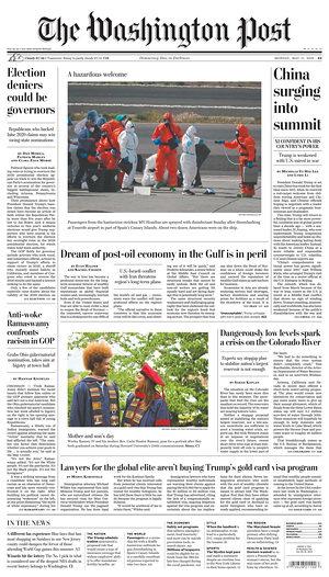 Prima pagina The Washington Post di oggi - Quotidiano estero