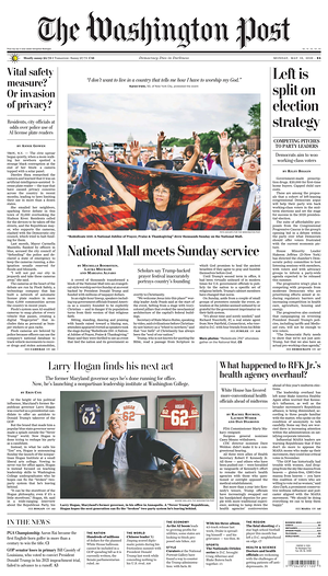 Prima pagina The Washington Post di oggi - Quotidiano estero